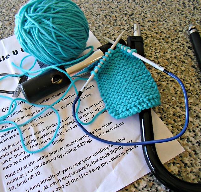 next knitting project - u-lock cozy