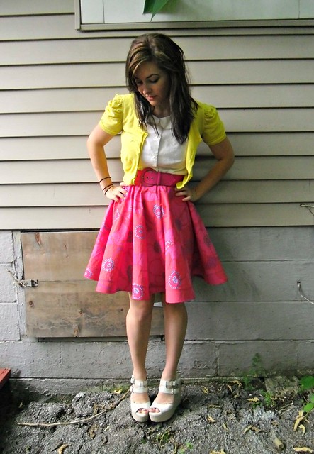 Completed: Giant Floral Circle Skirt | LLADYBIRD