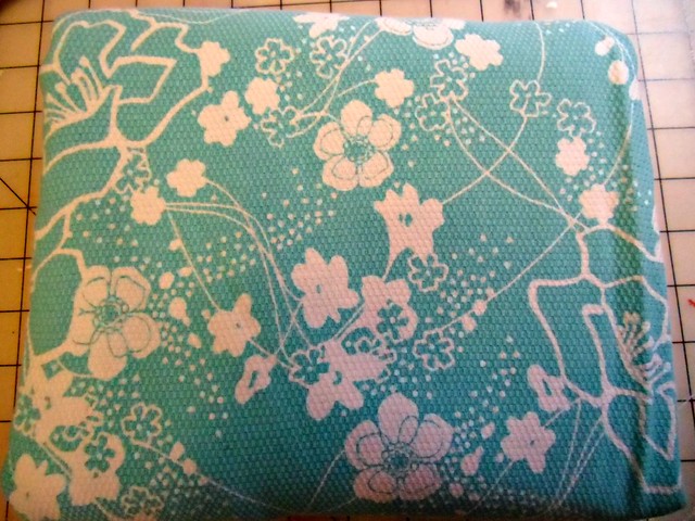 Teal/White floral fabric