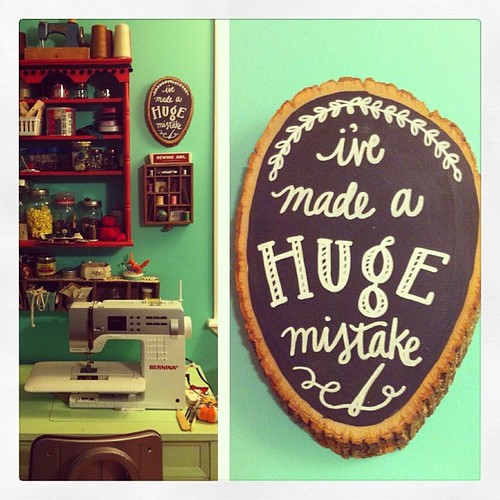 LOVE this sign @kaelahbee made for me with my ~sewing motto~ haha!!