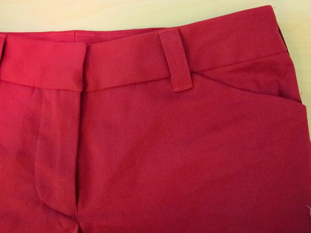 Completed: Red Cotton Twill Thurlows | LLADYBIRD
