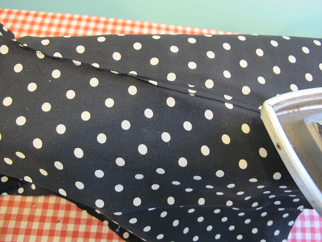 Silk Tie Blouse - sewing French seams