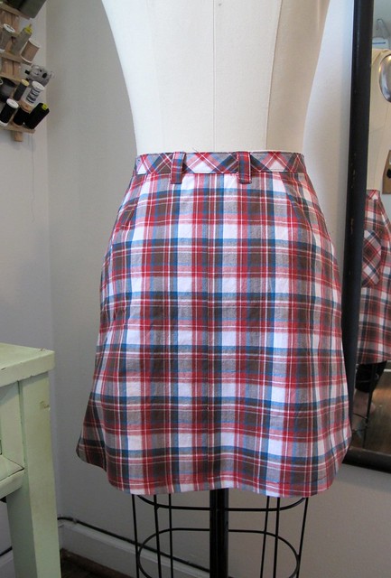 Plaid Rosari Skirt - on dressform