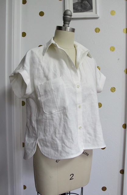 Completed: Cropped Linen Kalle Shirt | LLADYBIRD