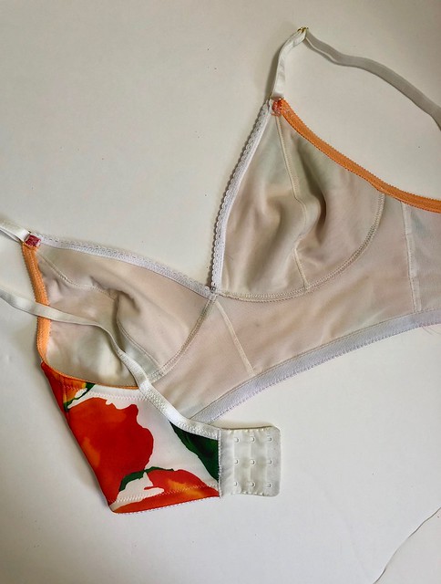 Two bras made using the Berkeley bra pattern by Orange lingerie