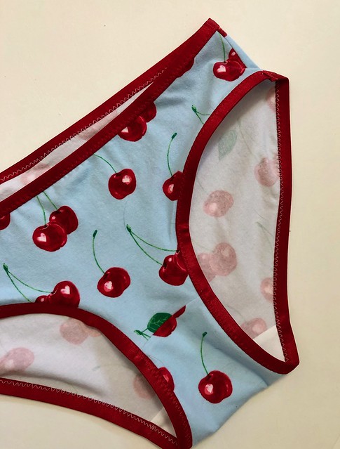 Acacia Undies made with Cherry Cotton Knit from Mood Fabrics